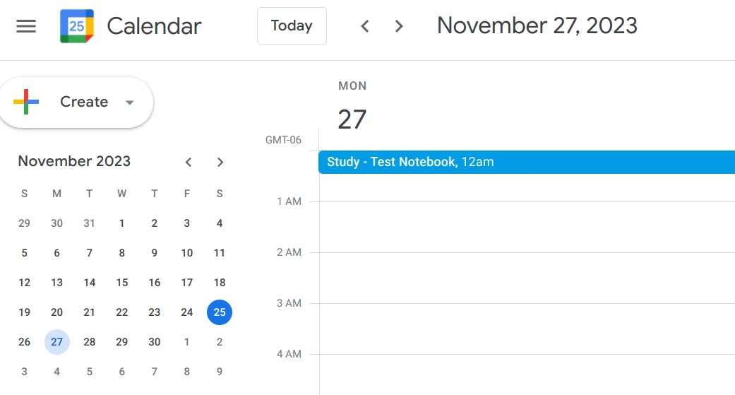 Calendar Live Example